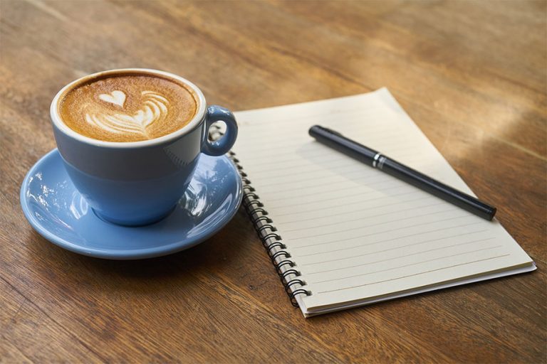 Coffee and notepad