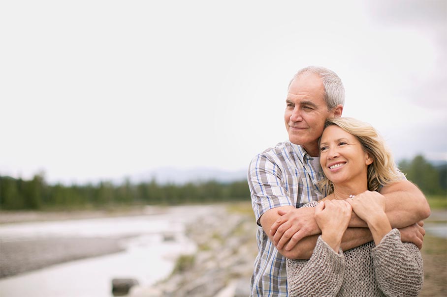 Older couple outdoors